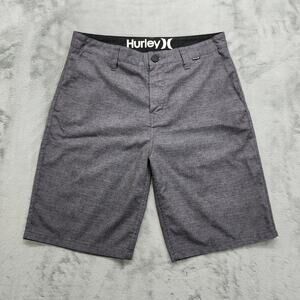 Hurley Shorts Mens 29 Gray Striped Hybrid Short Stretch Casual Office Bermuda